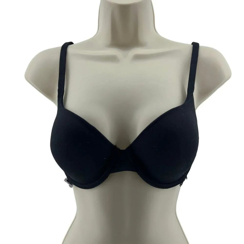 Soma Embraceable Enchanting Lace Demi Bra 32D Black